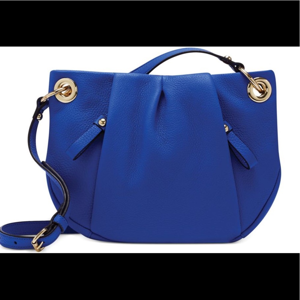 Vince Camuto Christina cobalt blue leather handbag